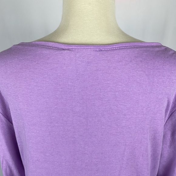 Ralph Lauren Sport Lilac/Lavender Deep Scoop Neck Ribbed Top - Size Large - Picture 6 of 9